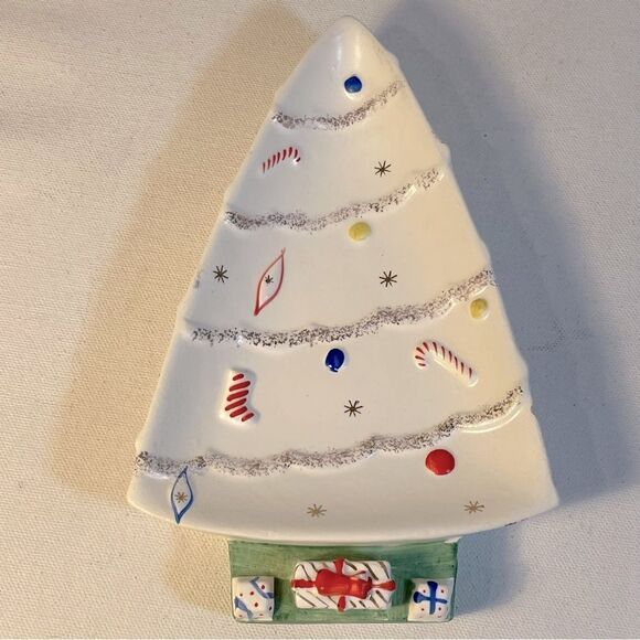 Vintage 1962 MCM Napco CHRISTMAS tree Dish - Picture 1 of 16